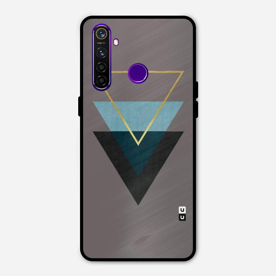 Pastel Triangle Metal Back Case for Realme 5 Pro