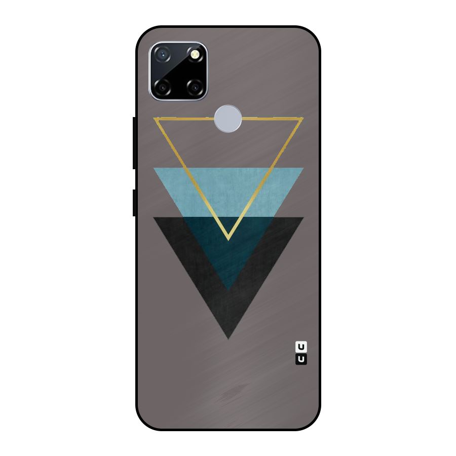 Pastel Triangle Metal Back Case for Realme Narzo 30A