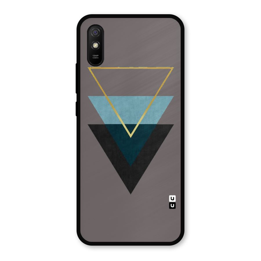 Pastel Triangle Metal Back Case for Redmi 9a