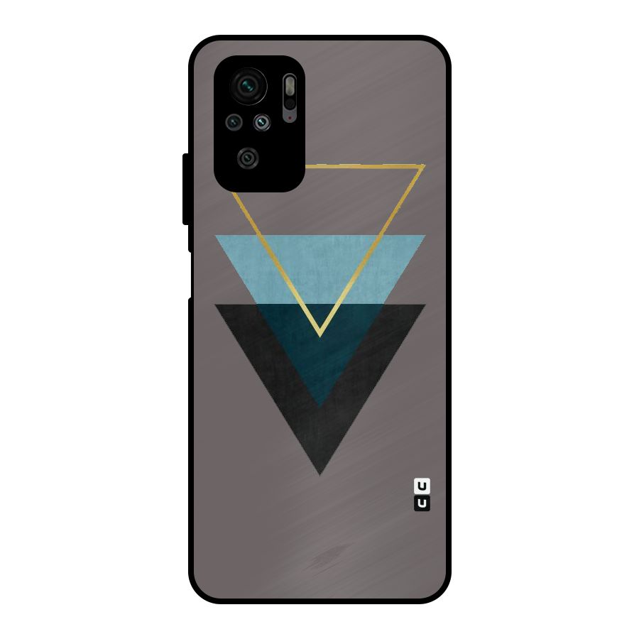 Pastel Triangle Metal Back Case for Redmi Note 10S