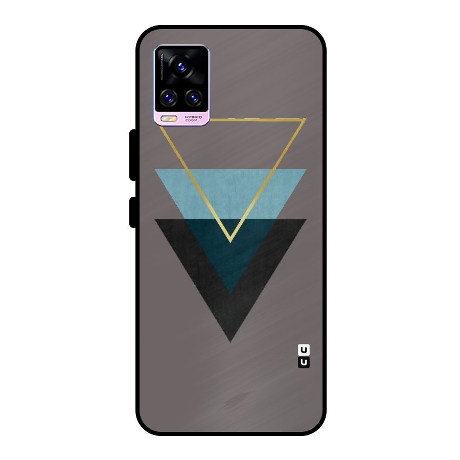 Pastel Triangle Metal Back Case for Vivo V20 Pro