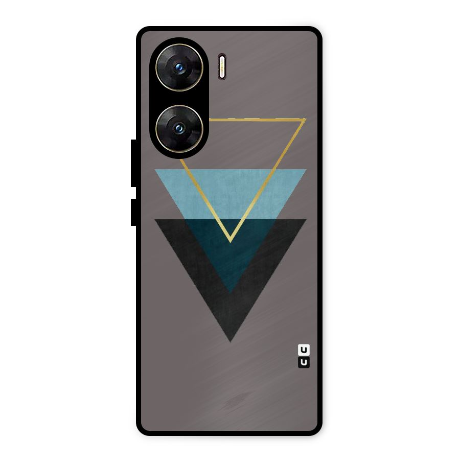 Pastel Triangle Metal Back Case for Vivo V29e