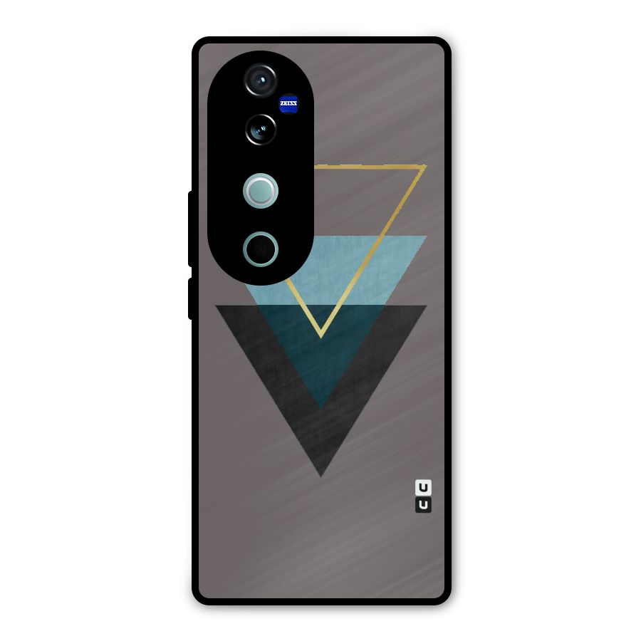 Pastel Triangle Metal Back Case for Vivo V40 Pro