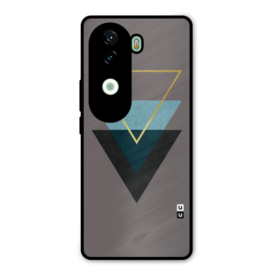 Pastel Triangle Metal Back Case for Vivo V40e