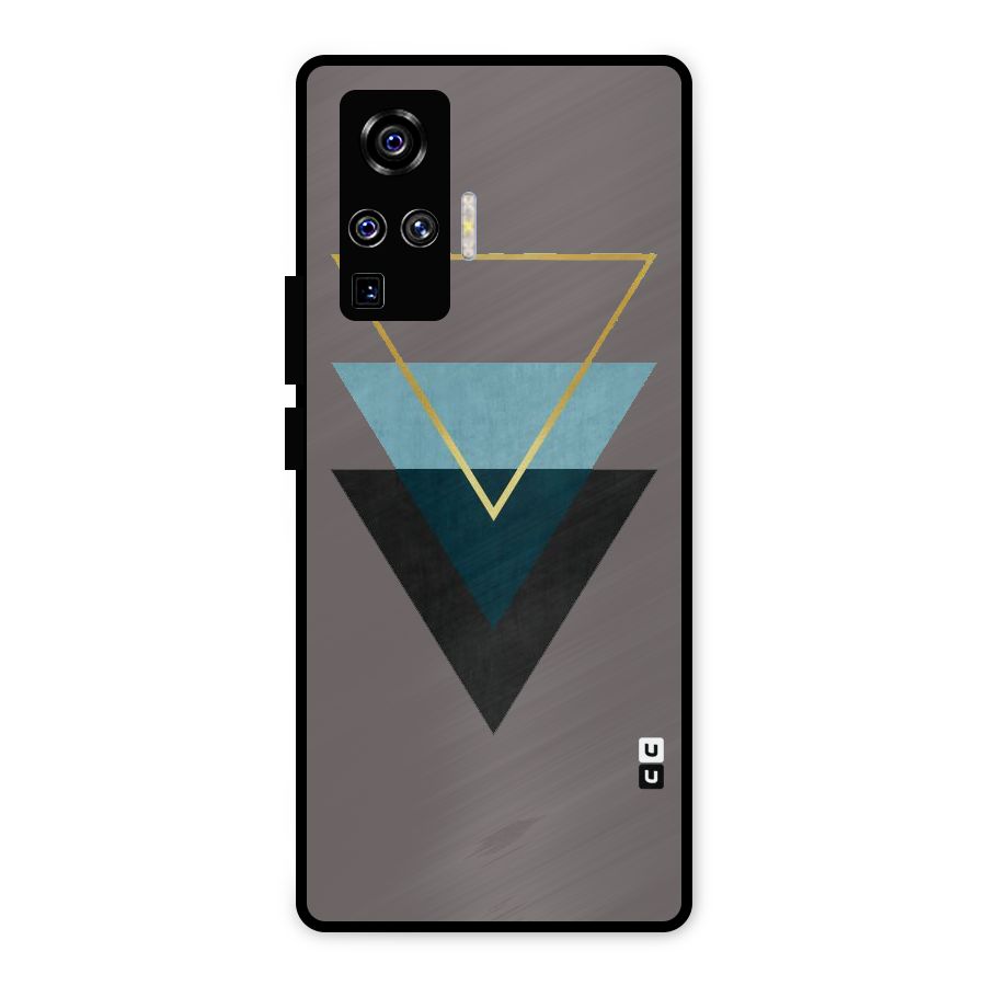 Pastel Triangle Metal Back Case for Vivo X50 Pro