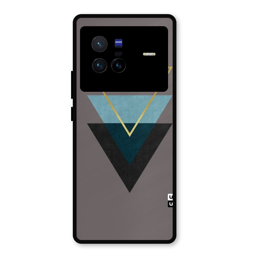 Pastel Triangle Metal Back Case for Vivo X80