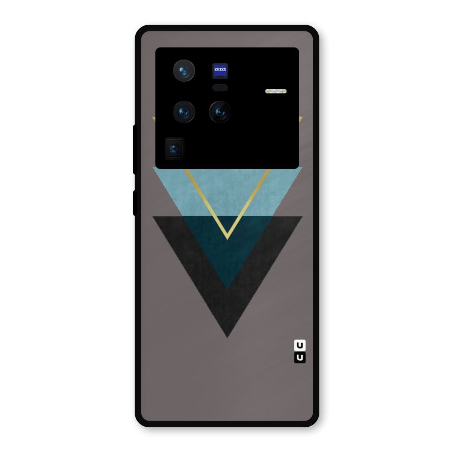 Pastel Triangle Metal Back Case for Vivo X80 Pro