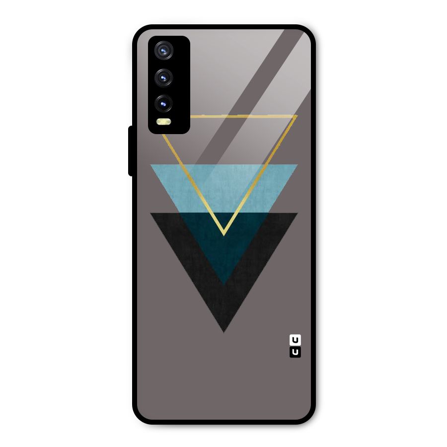 Pastel Triangle Metal Back Case for Vivo Y20i