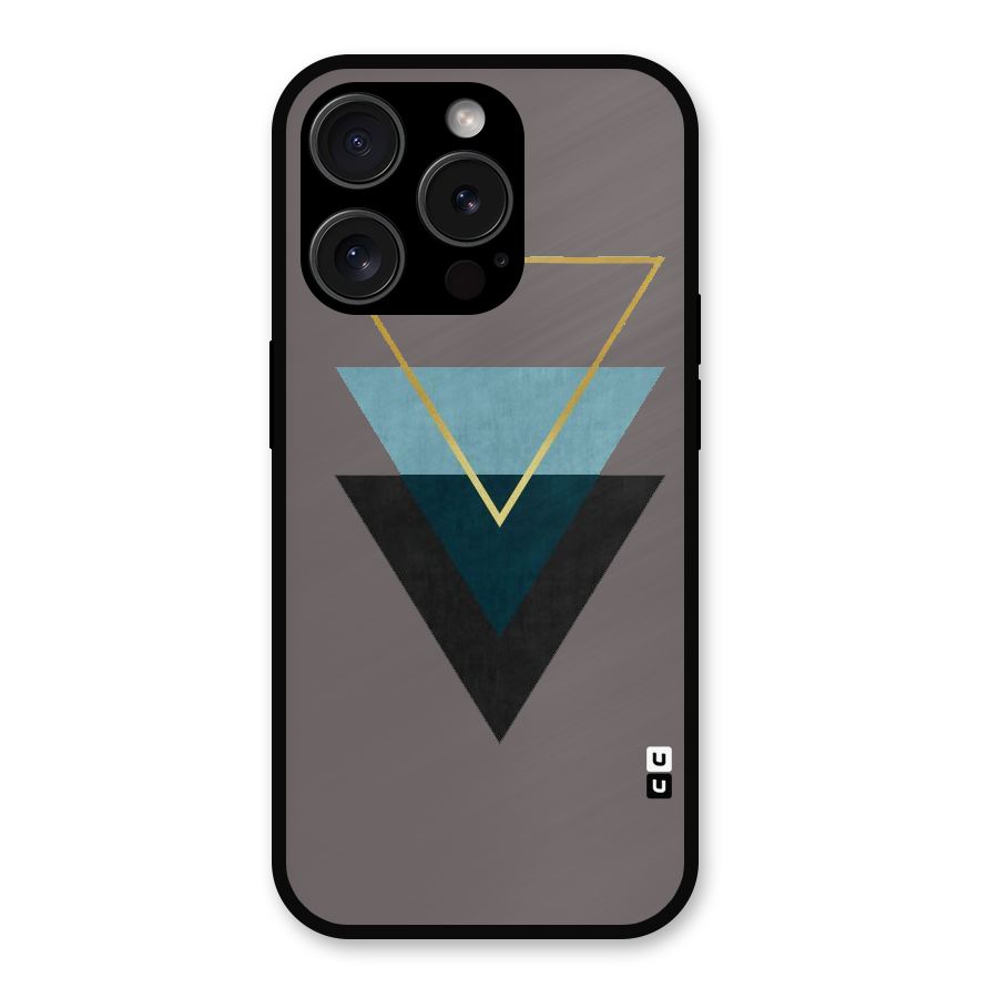 Pastel Triangle Metal Back Case for iPhone 15 Pro