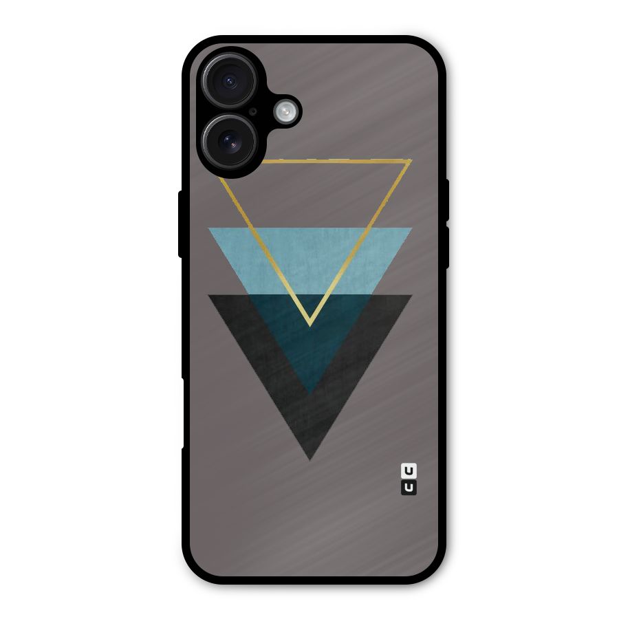 Pastel Triangle Metal Back Case for iPhone 16 Plus