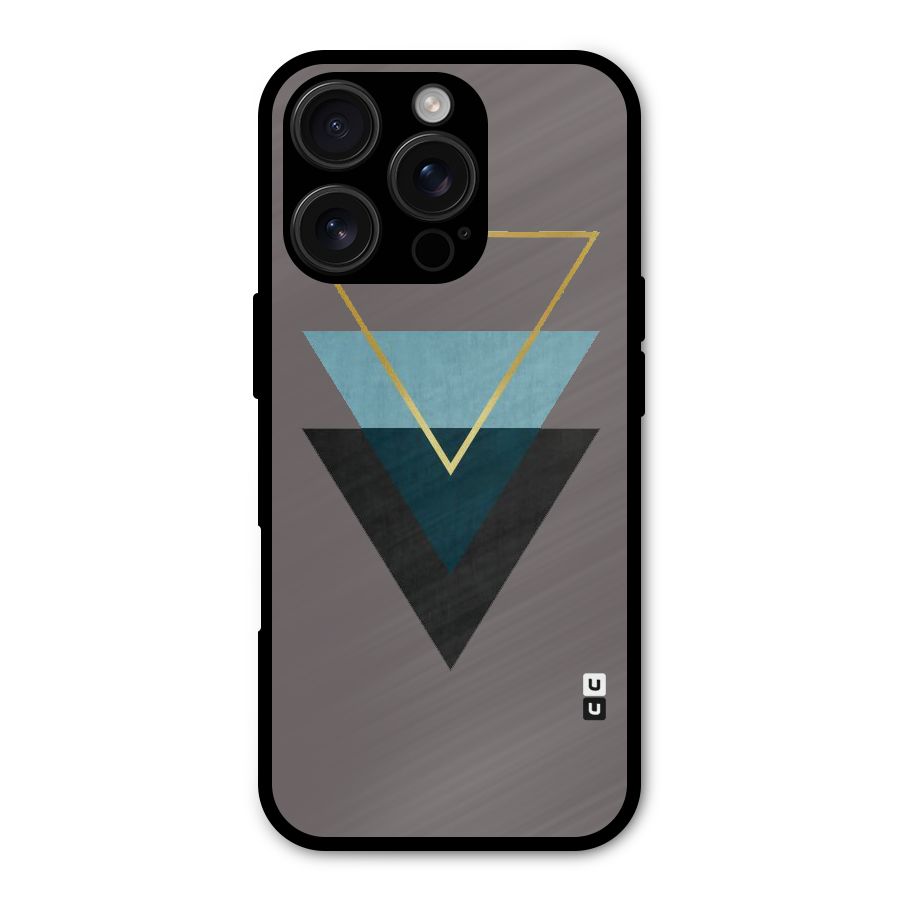 Pastel Triangle Metal Back Case for iPhone 16 Pro