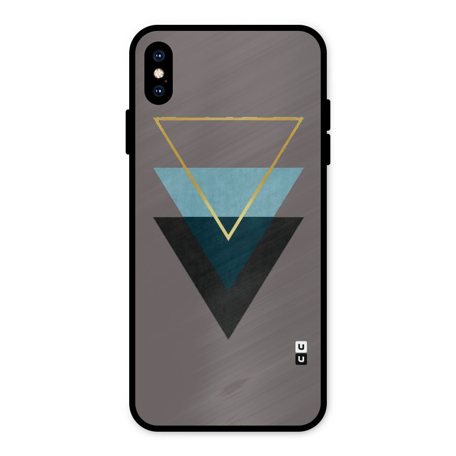 Pastel Triangle Metal Back Case for iPhone XS Max