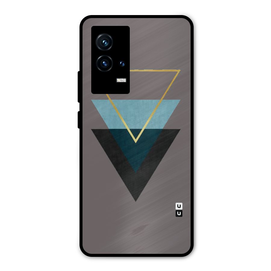 Pastel Triangle Metal Back Case for iQOO 9 5G