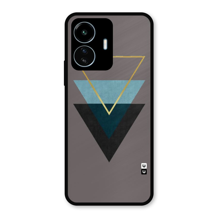 Pastel Triangle Metal Back Case for vivo iQOO Z6 Lite 5G