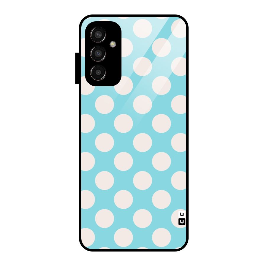 Pastel White Polka Dots Glass Back Case for Galaxy F13