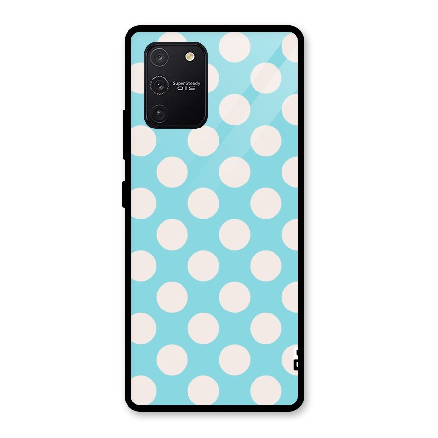Pastel White Polka Dots Glass Back Case for Galaxy S10 Lite