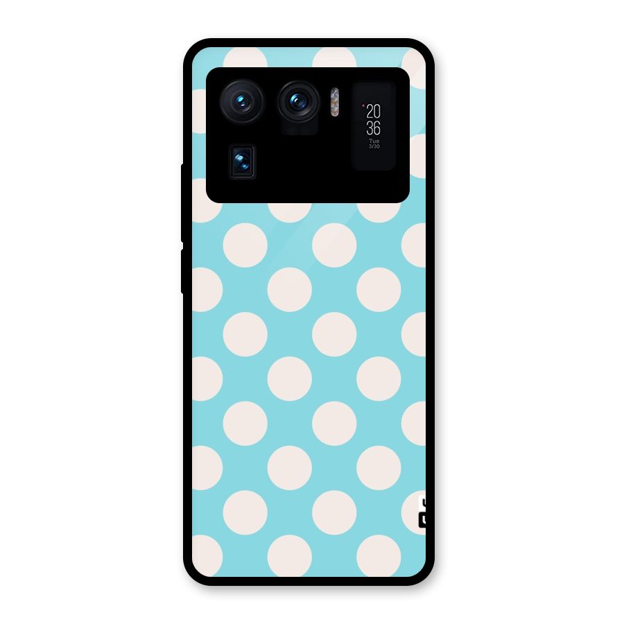 Pastel White Polka Dots Glass Back Case for Mi 11 Ultra