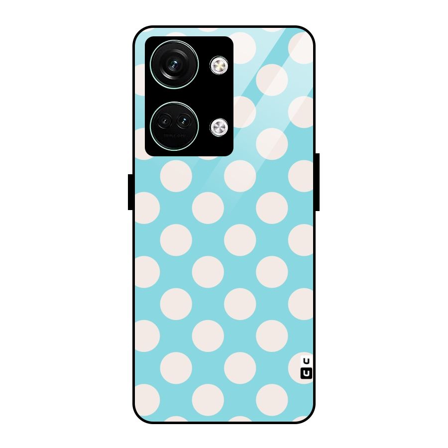 Pastel White Polka Dots Glass Back Case for Oneplus Nord 3