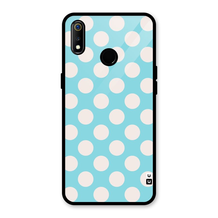 Pastel White Polka Dots Glass Back Case for Realme 3i