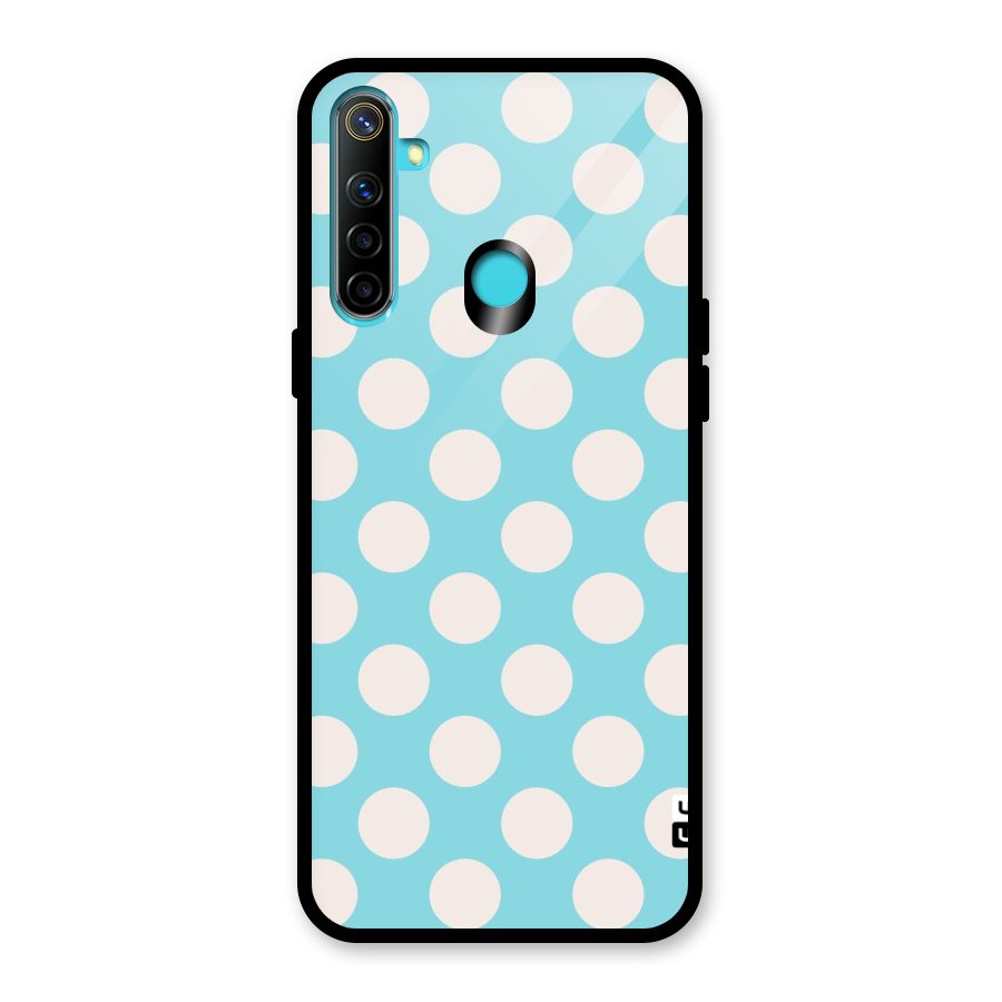 Pastel White Polka Dots Glass Back Case for Realme 5