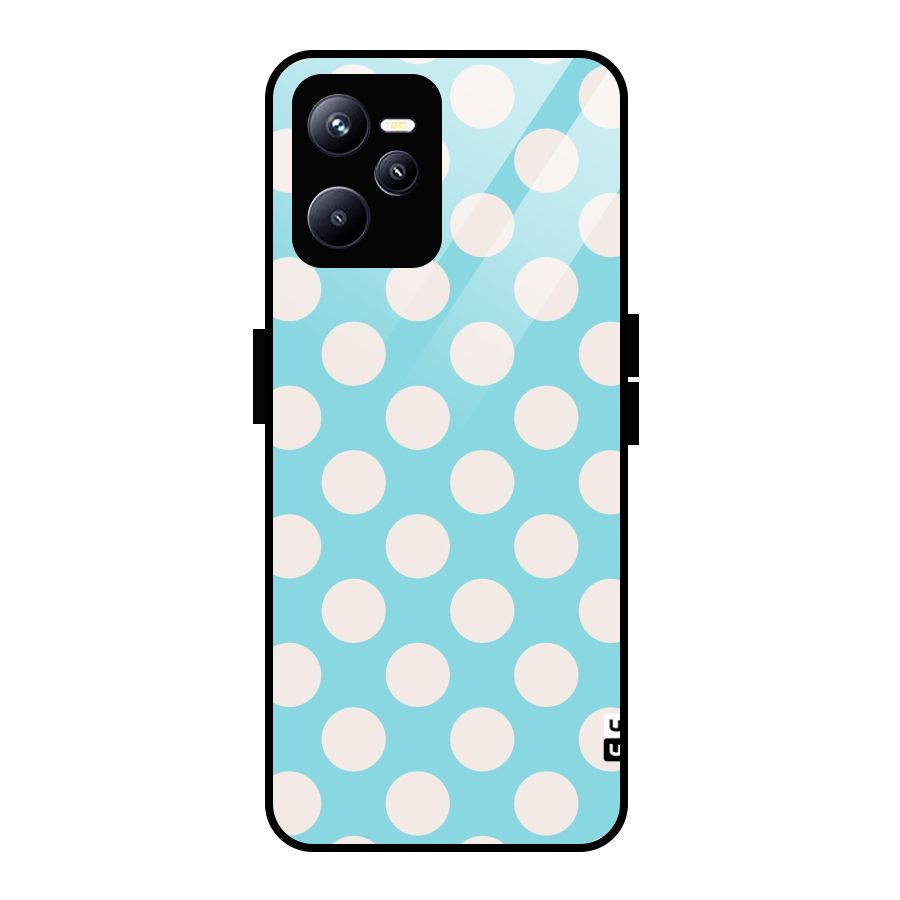 Pastel White Polka Dots Glass Back Case for Realme C35