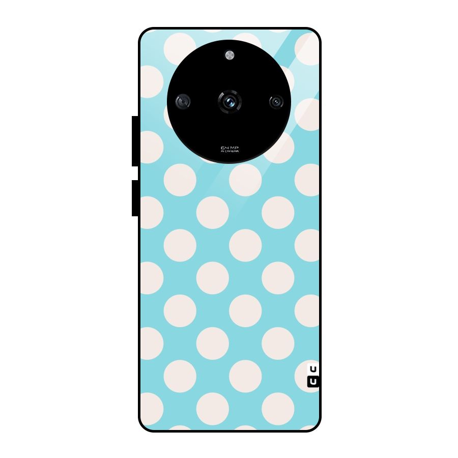 Pastel White Polka Dots Glass Back Case for Realme Narzo 60 5G