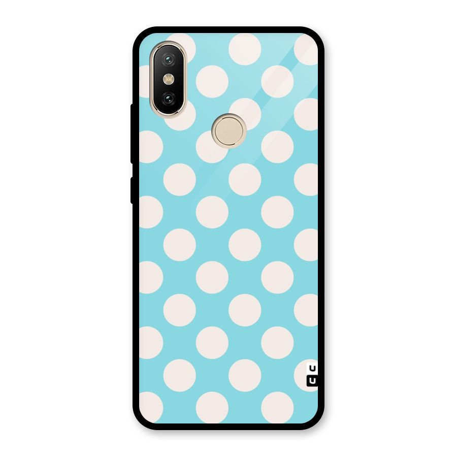 Pastel White Polka Dots Glass Back Case for Redmi A2