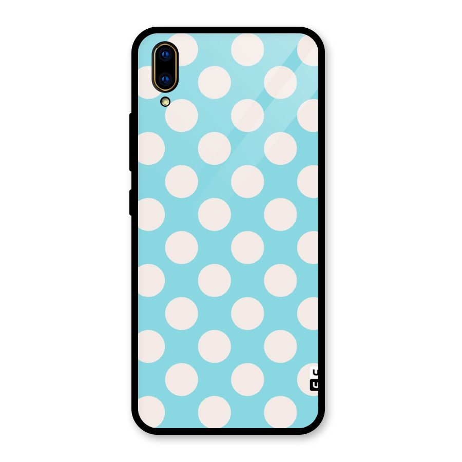 Pastel White Polka Dots Glass Back Case for Vivo V11 Pro