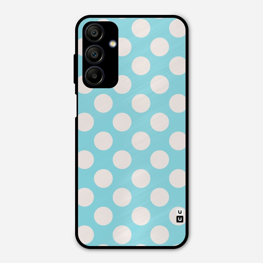 Pastel White Polka Dots Metal Back Case for Galaxy A15 5G