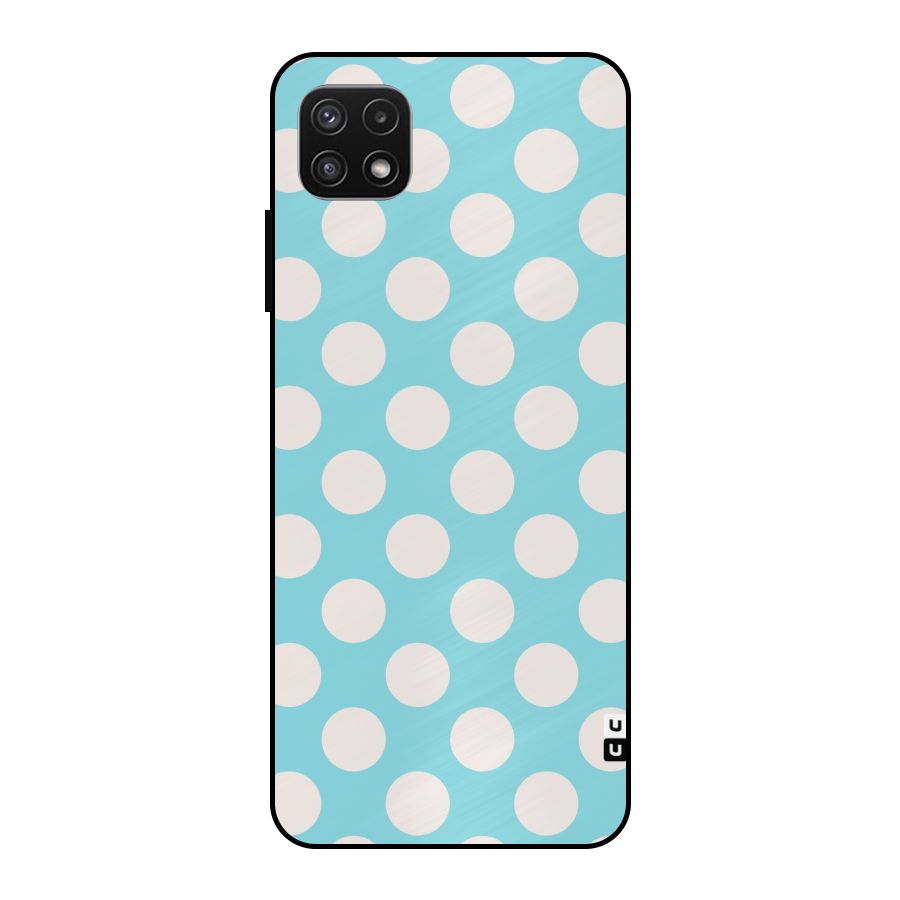 Pastel White Polka Dots Metal Back Case for Galaxy A22 5G