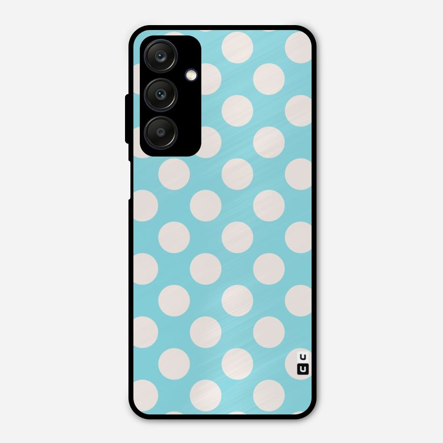 Pastel White Polka Dots Metal Back Case for Galaxy A25 5G