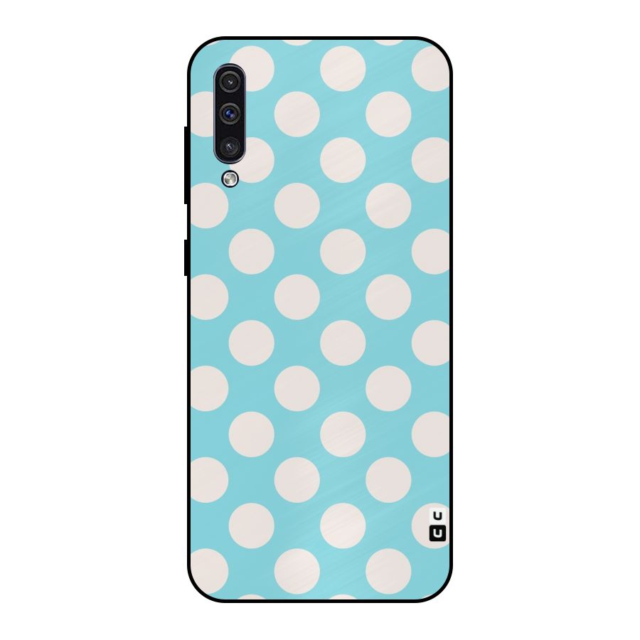 Pastel White Polka Dots Metal Back Case for Galaxy A30s