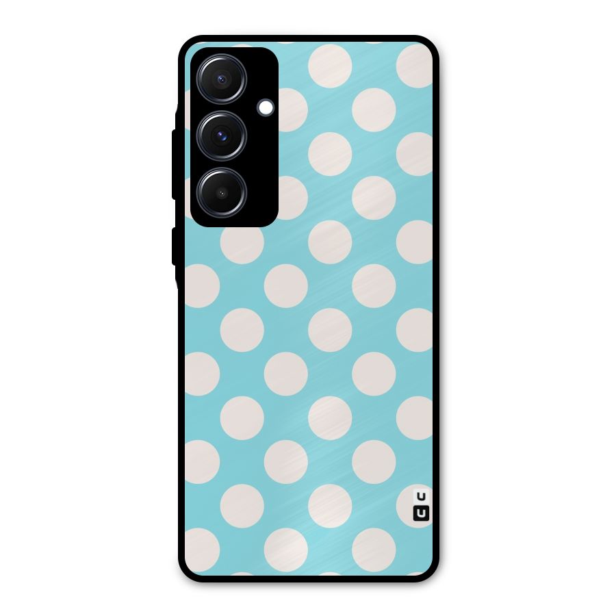 Pastel White Polka Dots Metal Back Case for Galaxy A55
