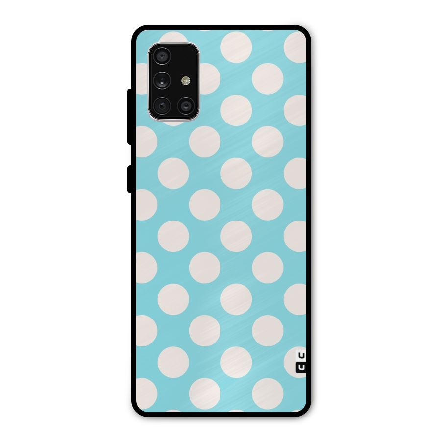 Pastel White Polka Dots Metal Back Case for Galaxy A71