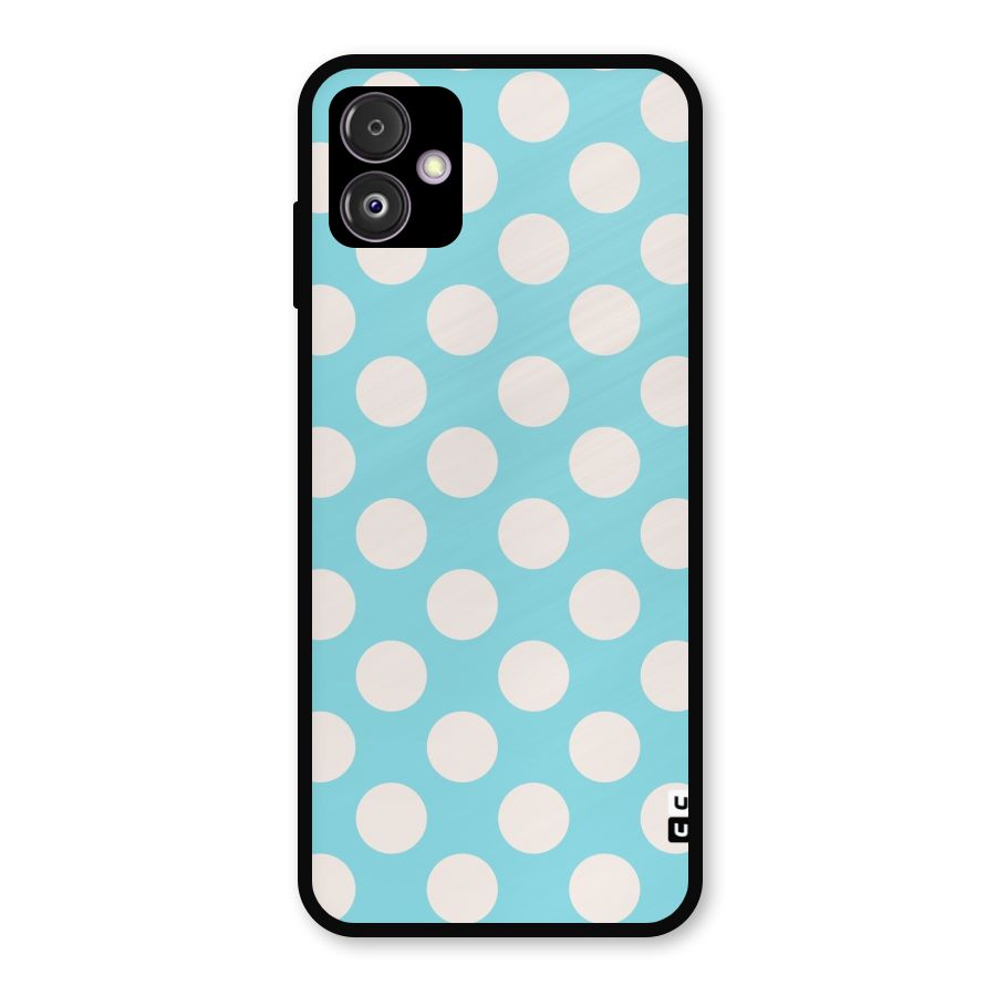 Pastel White Polka Dots Metal Back Case for Galaxy F14