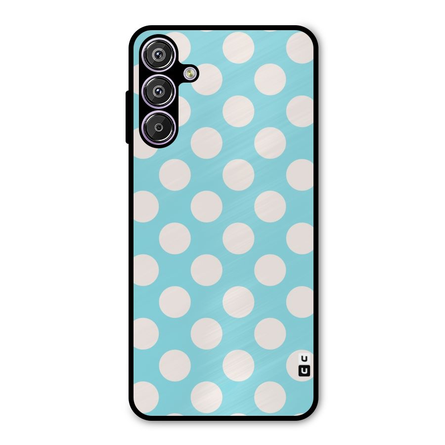 Pastel White Polka Dots Metal Back Case for Galaxy F15
