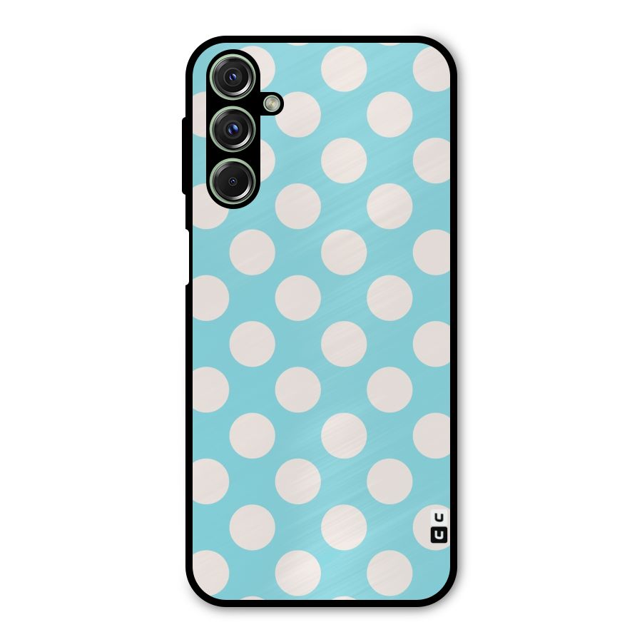 Pastel White Polka Dots Metal Back Case for Galaxy F34
