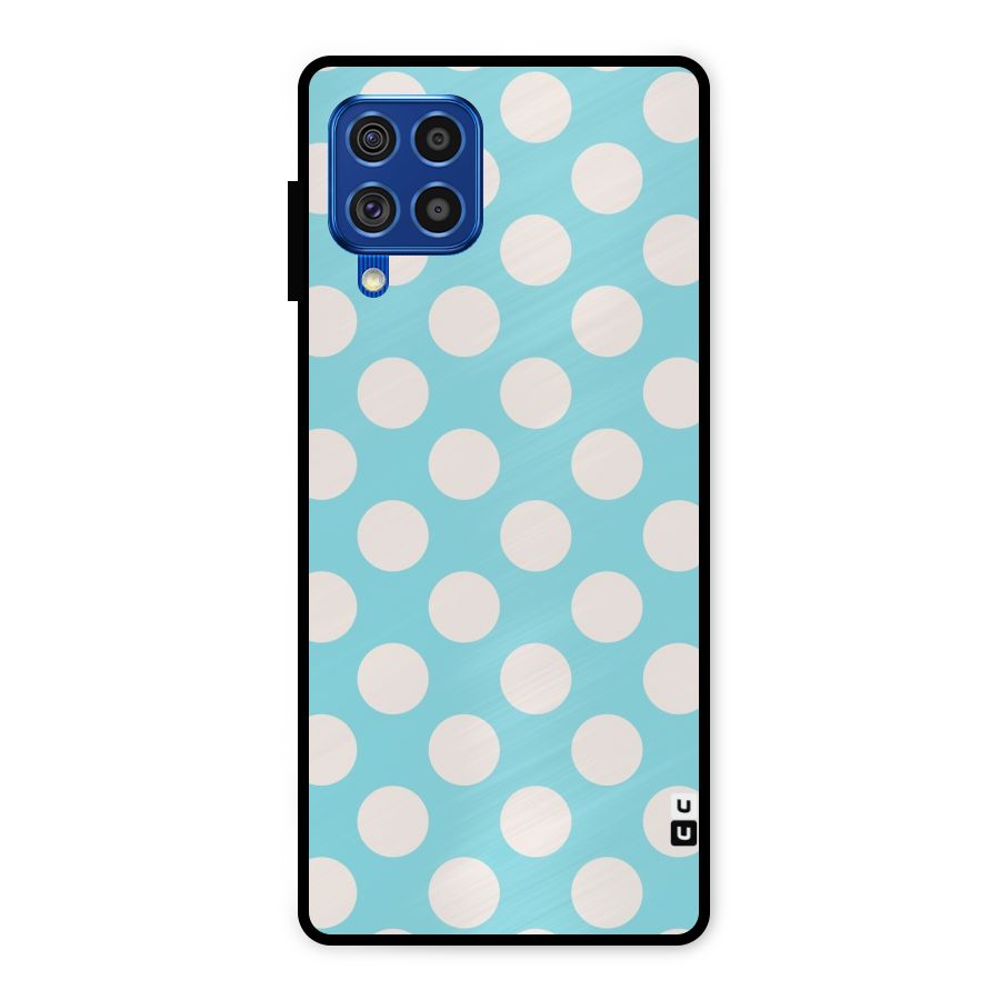 Pastel White Polka Dots Metal Back Case for Galaxy F62