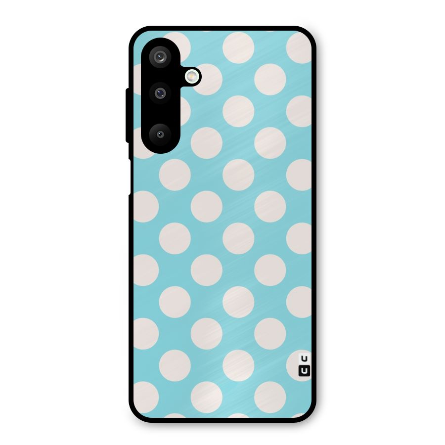 Pastel White Polka Dots Metal Back Case for Galaxy M16