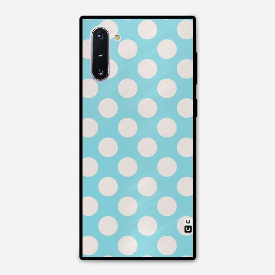 Pastel White Polka Dots Metal Back Case for Galaxy Note 10