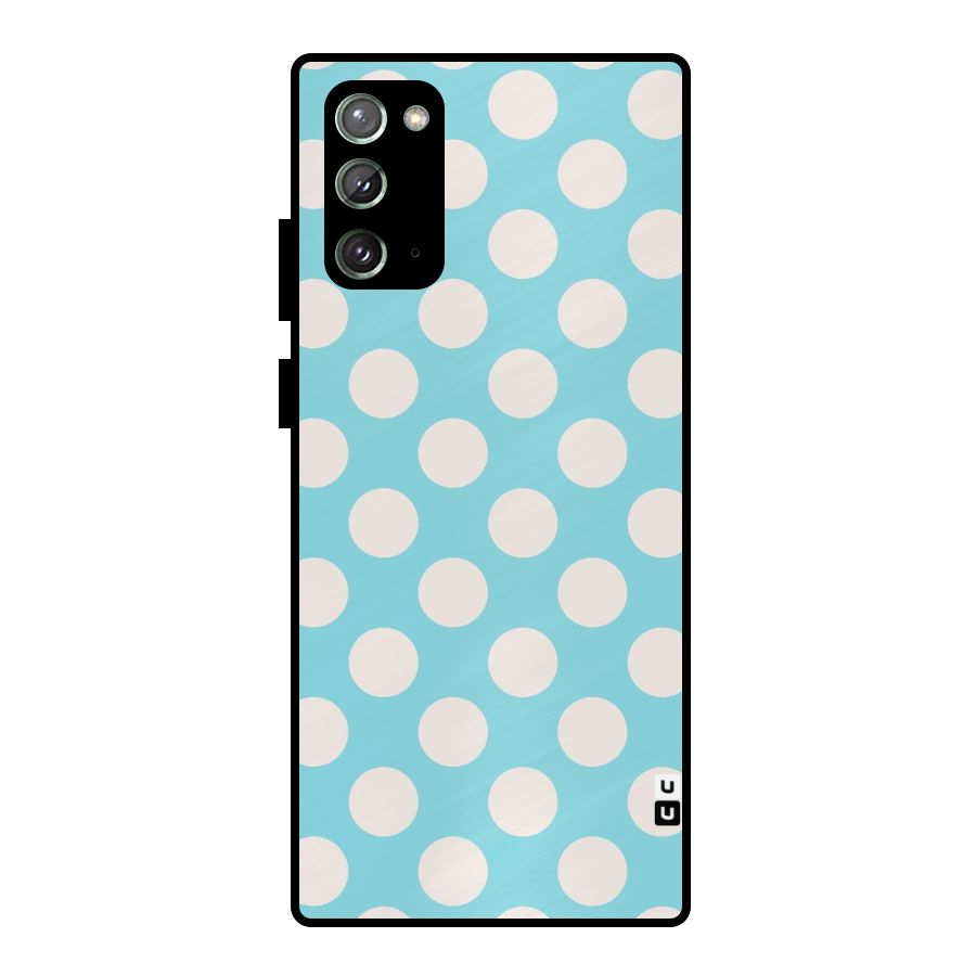 Pastel White Polka Dots Metal Back Case for Galaxy Note 20