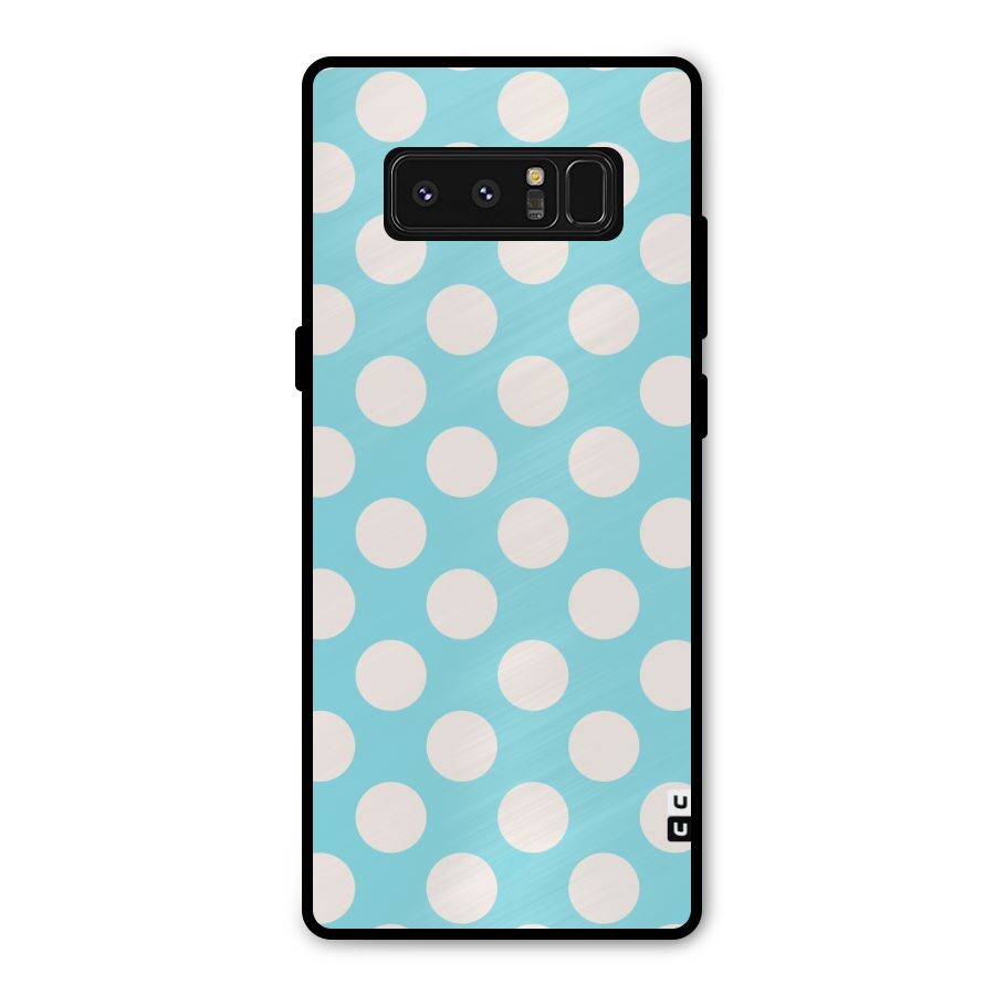 Pastel White Polka Dots Metal Back Case for Galaxy Note 8