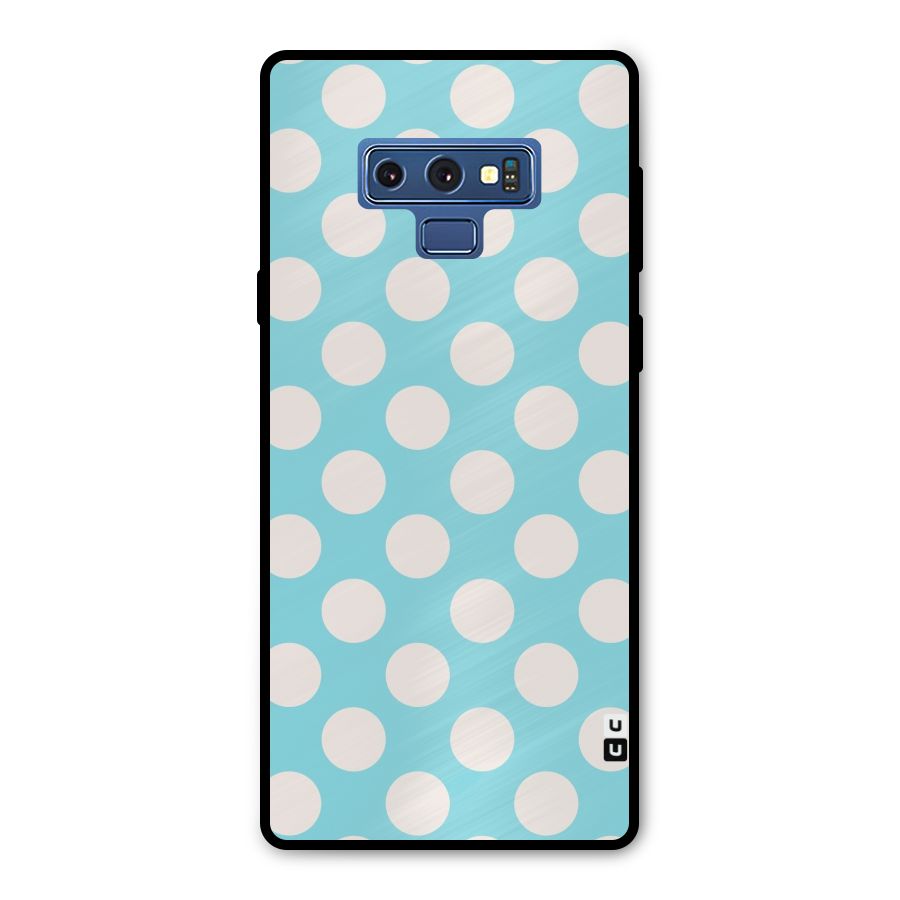 Pastel White Polka Dots Metal Back Case for Galaxy Note 9