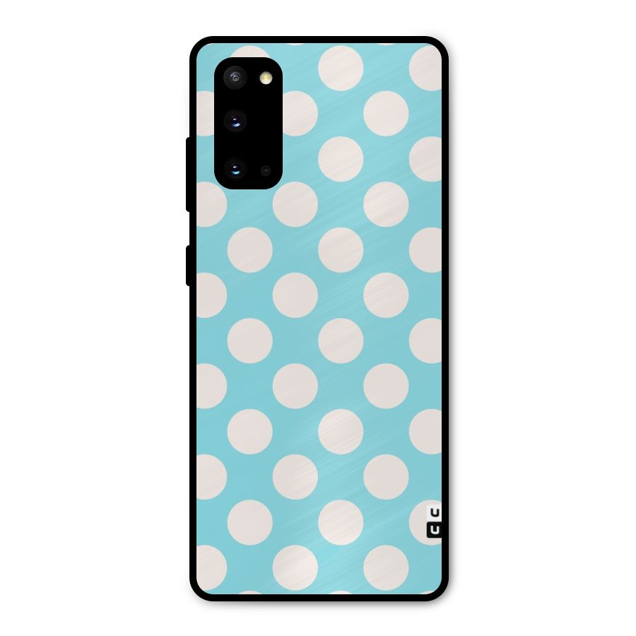 Pastel White Polka Dots Metal Back Case for Galaxy S20