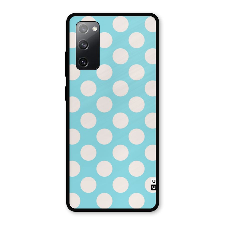 Pastel White Polka Dots Metal Back Case for Galaxy S20 FE 5G