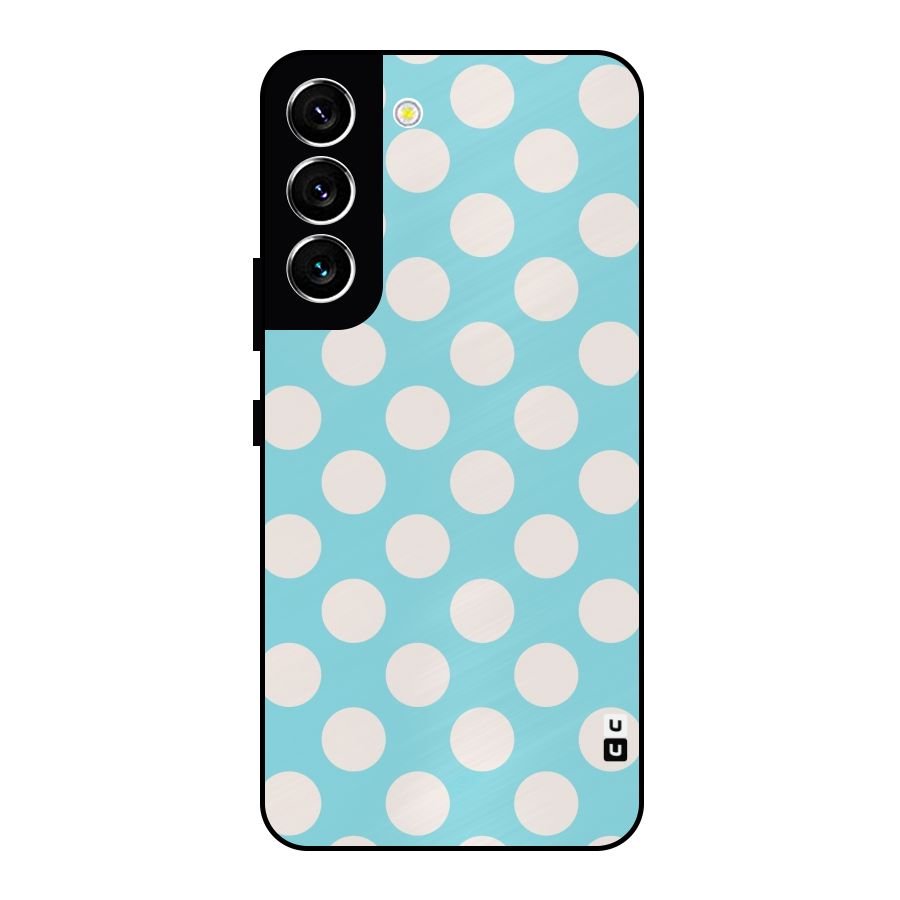 Pastel White Polka Dots Metal Back Case for Galaxy S22 5G