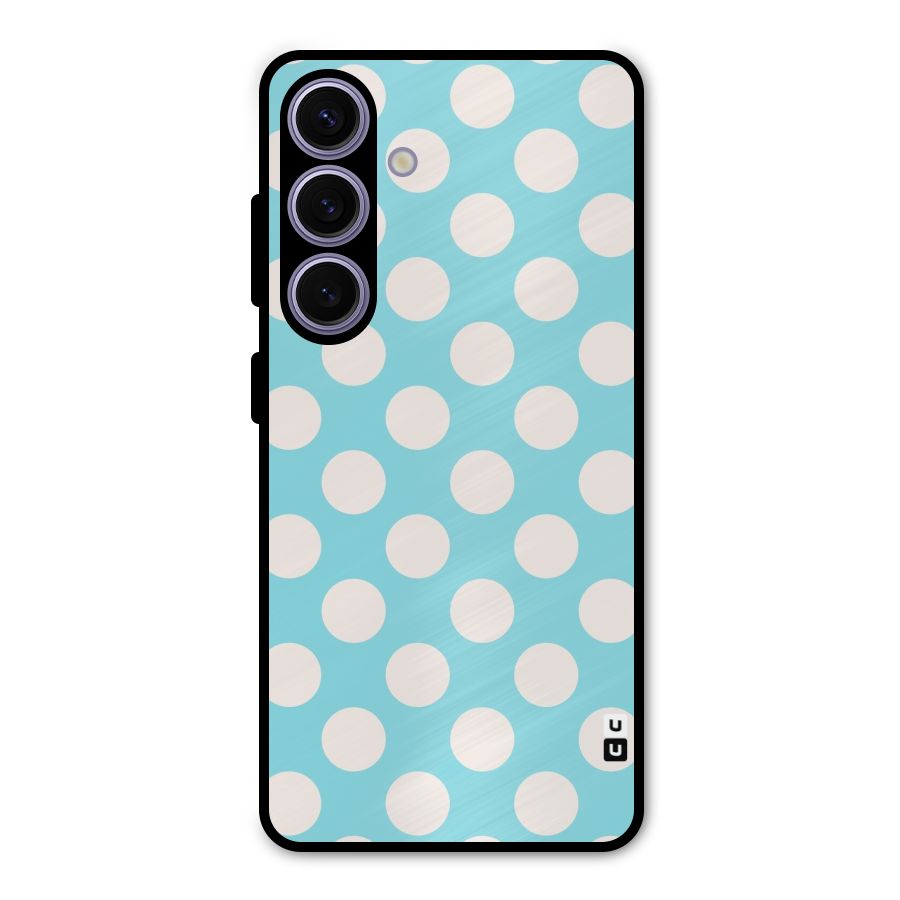 Pastel White Polka Dots Metal Back Case for Galaxy S24