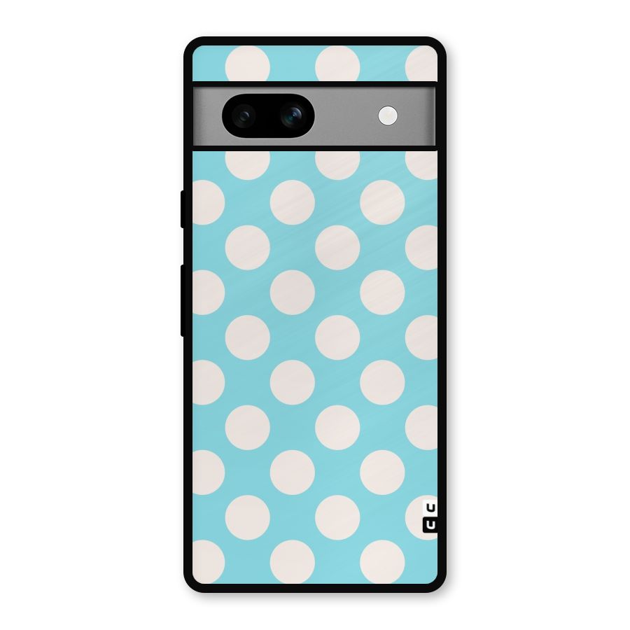 Pastel White Polka Dots Metal Back Case for Google Pixel 7a