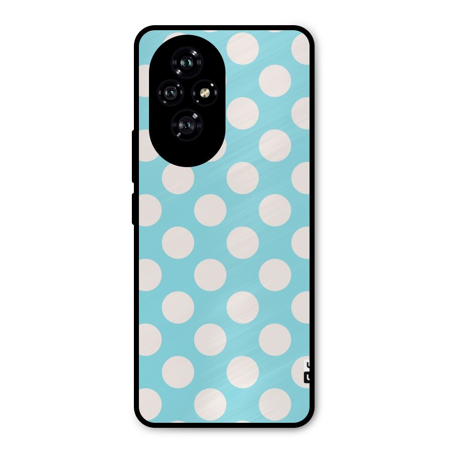 Pastel White Polka Dots Metal Back Case for Honor 200