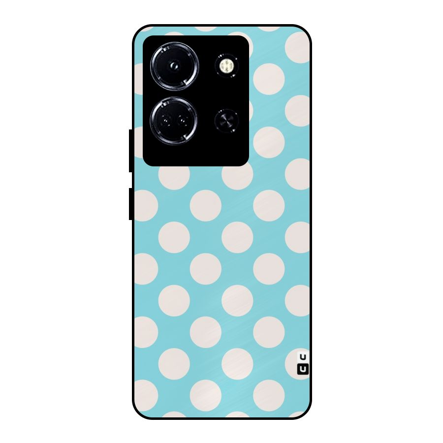 Pastel White Polka Dots Metal Back Case for Infinix Note 30 5G